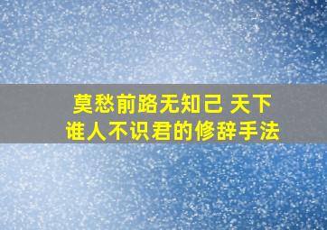 莫愁前路无知己 天下谁人不识君的修辞手法